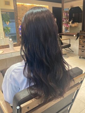 ヘアリゾート粋 ティガ 池袋店(tiga) 透明感カラー/ダークピンクカラー/セミロング