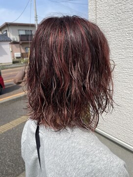 アーキヘアーカリス(archi hair charis) ピンクカラー×ブリーチ