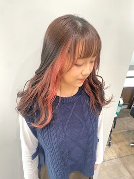 ムク(:muku) イヤリングカラーでさりげなくピレンジカラー