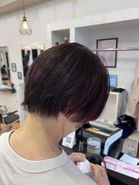インパークス 町屋店(hair stage INPARKS) ショートボブ・ピンクカラー