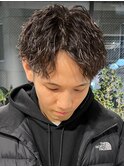 ツイストスパイラルパーマ メンズパーマ アップバングショート