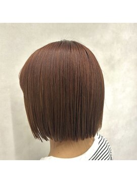 キートス(Kiitos) ぱつっとボブ×オレンジブラウン