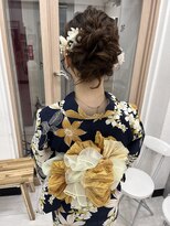 プティクローシェ バイ クオーレ(petite cloche by CUORE) 浴衣ヘア ルーズアップスタイル