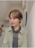 大人可愛い小顔マッシュショート/ベージュカラー/吉祥寺