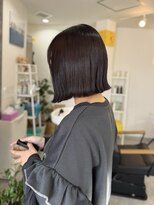 アラレ(ARARE)&nbsp;切りっぱなしボブ×ダークブラウン