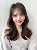 2wayバングでイメチェン!顔まわりレイヤーくびれヘアが人気◎