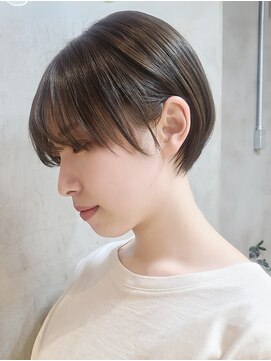 ソワネ 表参道(soigne) 表参道大人ショートボブ白髪ぼかしハイライト顔周りレイヤー40代