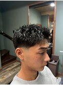 MEN’S HAIR/サーフカール/刈り上げセンターパート/柏