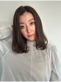 ココアグレージュくせ毛風センターパートp1北浦和20代30代40代