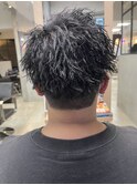 men's/メンズツイストスパイラルパーマ/ナチュラルアップバング