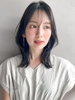 リヤン 表参道(lyann) 艶感ワンホンレイヤーうる艶髪エアリーカール愛されセミディ