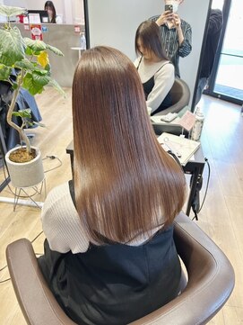 チェレ ブラン 堺東店(Chere brun) 艶カラー×ナチュラルブラウン×さらさら美髪ストレート