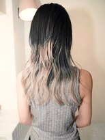 テトヘアー(teto hair) 裾カラー ホワイトベージュ ブラックカラー ホワイトカラー