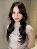 ハッシュカットレイヤーカットワンホンヘア顔まわり髪質改善前髪