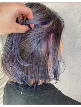 ヘアサロンエム 渋谷店(HAIR SALON M) 外ハネボブ/アッシュブラウン/ネオウルフ/デザインカラー