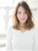 *mod's姪浜*…スモーキーカラールーズヘアレイヤーミディアムd