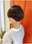 モカブラウン  束感ショート　オン眉ショート　ラソル浦和