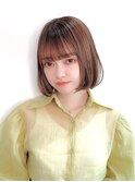 ボブウルフ外国人風カラー韓国ツヤカラー透明感20代30代40代銀座