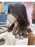 【FIGARO umeda】顔まわり小顔レイヤー/ナチュラルグレージュ