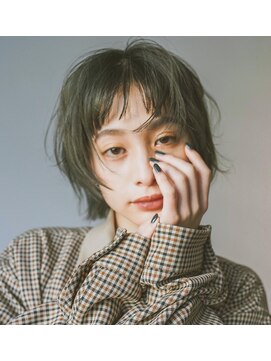 スニュウ(snuw) オリーブショートボブ！伏見/栄/オリーブカラー/ボブ