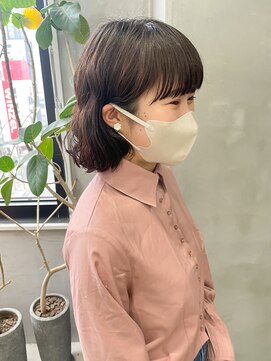 テトヘアー(teto hair) パーマヘア ボブパーマ 重た目前髪 緩めパーマ ボブ