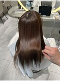 ★グレージュカラー斜めバングデザインカラーシルキー ベージュ