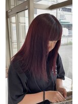 コト 福井大和田店(coto) 福井　ワインレッドカラー　レイヤーカット　髪質改善　艶髪