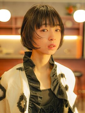 ベンジー 蔵前ii店(benji) 顔まわりにレイヤーを入れたショートボブ2