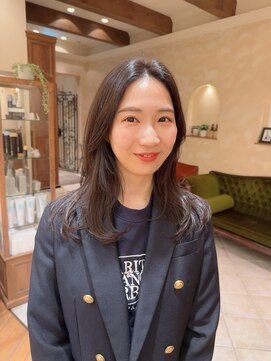 ビュートリアム265(BEAUTRIUM 265) アッシュブラウン/ロングレイヤーカット/韓国/顔周りカット/銀座