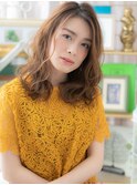 暖色系カラーニュアンスパーマワンレングスc5浦和20代30代40代