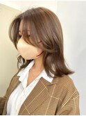 ハンサムミディ×ミルクティベージュ