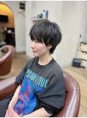 メンズライク マッシュウルフ パーママッシュ ブルーブラック