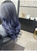 バレイヤージュ ネイビー
