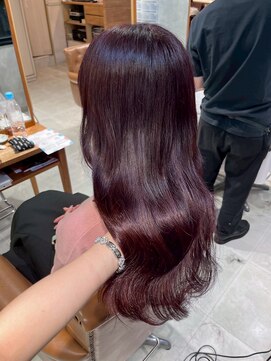 アンククロス 表参道(ANKH CROSS) エクステ/ワインレッド/レイヤーロング