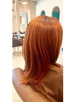 アンダーカバー UNDERCOVER&nbsp;20代_30代_ミディアムレイヤー_オレンジ_カッパー_髪質改善