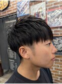 ツーブロックショート