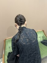 インビテーション 名古屋(invitation)&nbsp;お呼ばれヘア あみおろしポニー