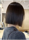 切りっぱなしボブ/タッセルボブ/オリーブベージュ