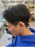 宇都宮メンズカットメンズパーマフェザーパーマセンターパート