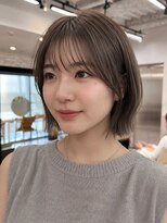 ロシェ 横浜店(loche)&nbsp;ナチュラルショート×くびれヘア×ミルクブラウン横浜駅