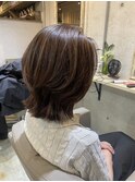 ハイライトカラー/くびれボブ/艶感アップ