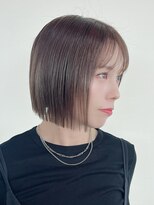 イーストハムアール(EAST HAM r)&nbsp;切りっぱなしボブ/ブリーチなしダブルカラー/グレージュカラー