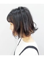 エイム ヘアメイク 横川店(eim HAIR MAKE)&nbsp;インナーベージュ × 切りっぱなしボブ