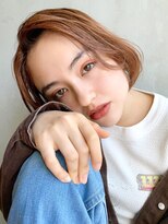 アルバム 銀座(ALBUM GINZA)&nbsp;オレンジベージュ_ボブルフクールショートピンクベージュ_28182