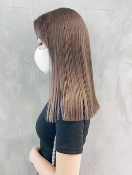 アイティーバイアルバム 八王子店(IT by ALBUM) グレージュ_かきあげロングマロンベージュ_ba332811