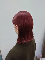 アーシェ 横浜店(A'SHE)&nbsp;ボブ　ブリーチ　レッド