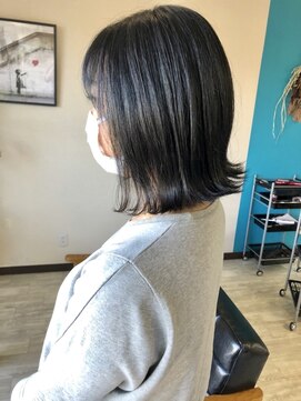 ルフテ(LOFTE) 外ハネボブ/アッシュブラック★