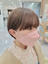 ゴッズ(GOD'S)&nbsp;大人かわいいハイトーン丸みショート×ミルクティベージュ