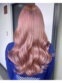 ベージュピンク_レイヤーロング_ピンクラベンダー