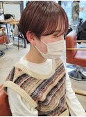 ウォームオレンジマッシュショート